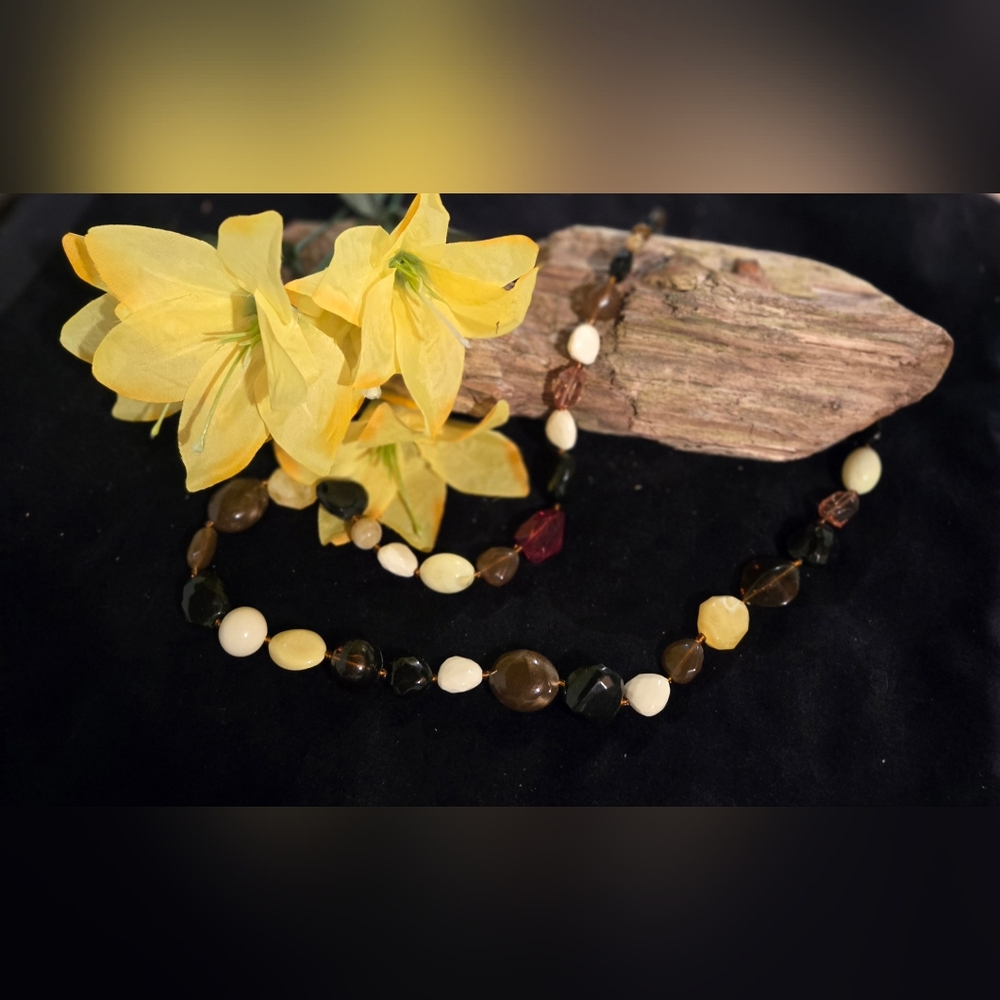 Long Multi-Color Beaded Necklace